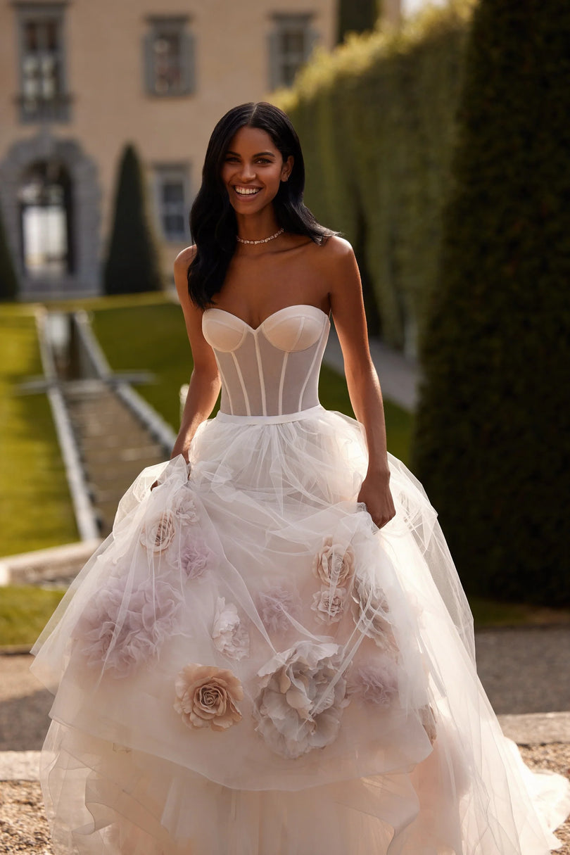 Sherri Hill 3D Floral Corset Bridal Gown 81142 Sherri Hill 3D Floral Corset Bridal Gown 81142
