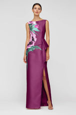 Kay Unger Bateau Neckline Long Dress 55113233