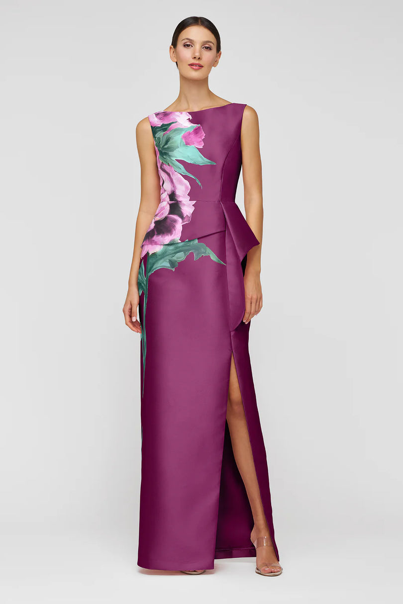 Kay Unger Bateau Neckline Long Dress 55113233