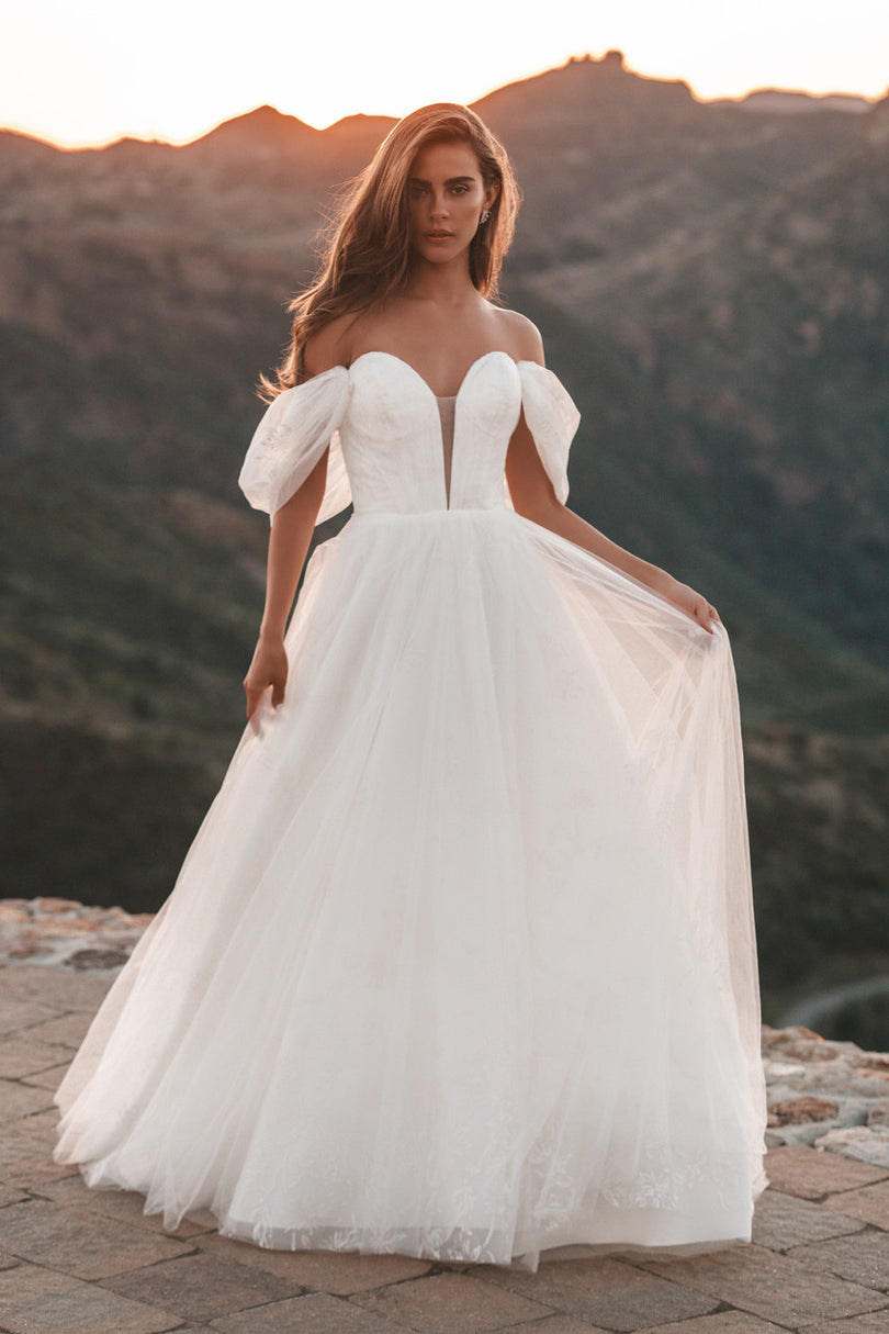 allure off the shoulder wedding dress Romance Wedding Dresses Romantic Bridal Gowns