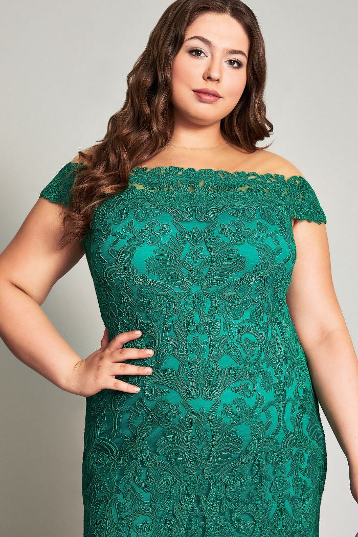 Tadashi Shoji Lace Dupre Off-The-Shoulder Gown ALX17021L Tadashi Shoji Lace Dupre Off-The-Shoulder Gown ALX17021L
