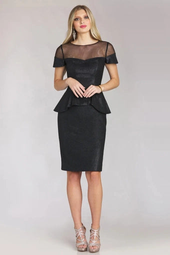Feriani Peplum Short Cocktail Dress 12156