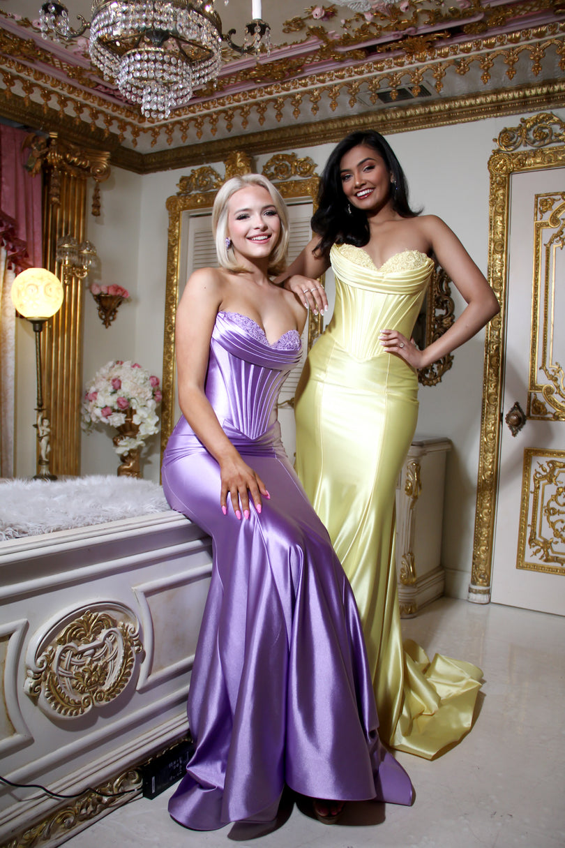 Sherri Hill Strapless Corset Mermaid Prom Dress 57626