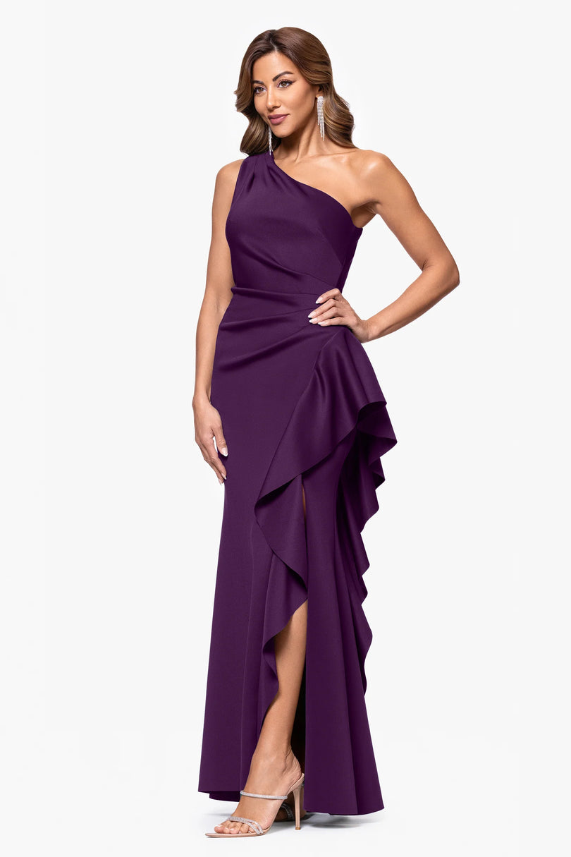 Xscape Evenings One Shoulder Gown with Ruffle 6620X Xscape Evenings One Shoulder Gown with Ruffle 6620X