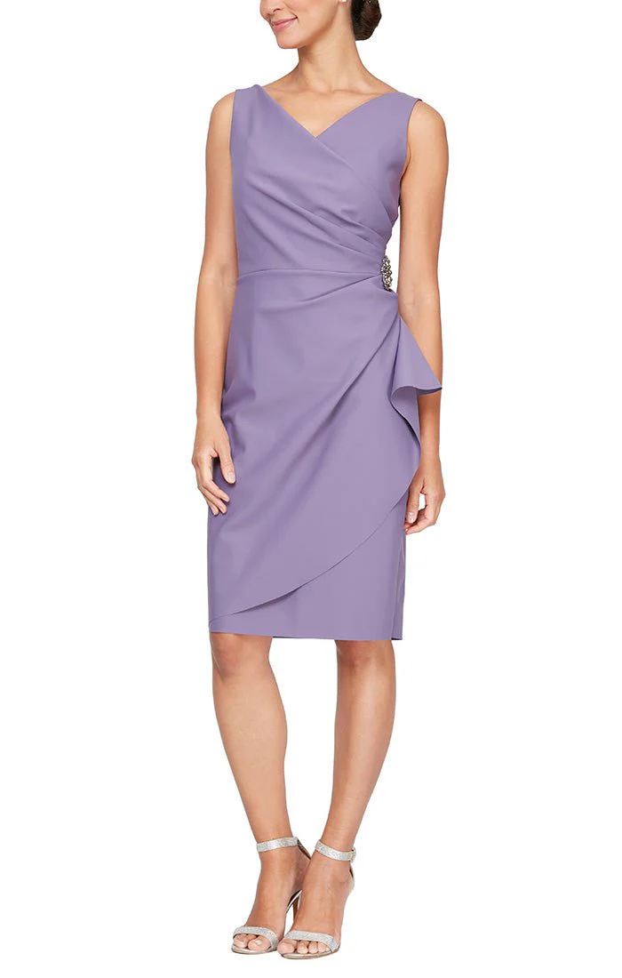 Alex Evenings Compression Ruffle Cocktail Dress 134005 Alex Evenings Compression Ruffle Cocktail Dress 134005
