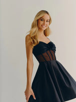 Blondie Nites "Justine" Illusion Corset HoCo Dress 4982BN