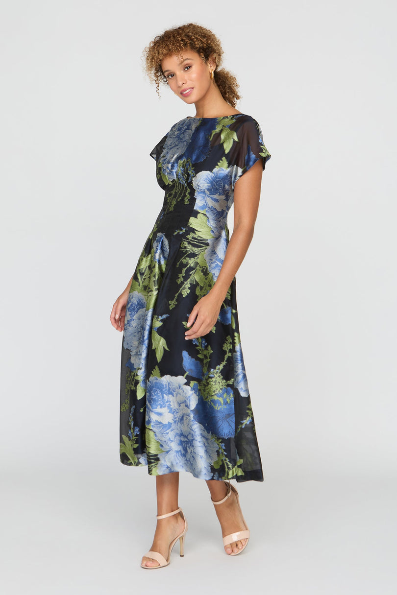 Kay Unger "Florene" Tea Length Dress 55115637
