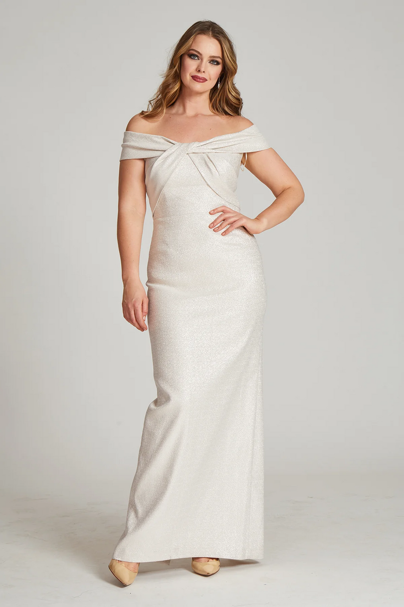 Teri Jon Metallic Twist Front Evening Gown 209097 Teri Jon Metallic Twist Front Evening Gown 209097