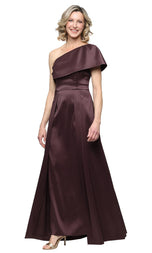 Alex Evening On Shoulder A-Line Gown 8138110