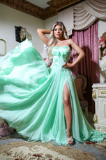 Sherri Hill Strapless A-Line Chiffon Prom Dress 57810