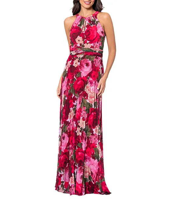 Xscape Evenings Chiffon Floral Print Dress 6252X 9191619952871