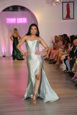 Terry Costa Exclusive Strapless Corset Dress XL2616
