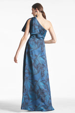 Sachin & Babi "Chelsea" One Shoulder Bow Gown