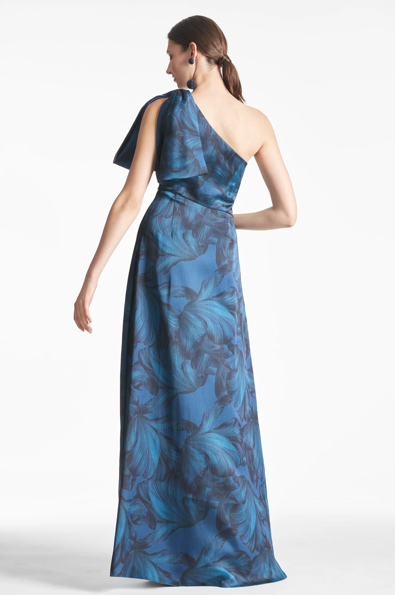 Sachin & Babi "Chelsea" One Shoulder Bow Gown