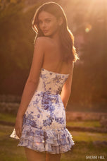 Sherri Hill Ruffle Drop Waist Homecoming Dress 57300