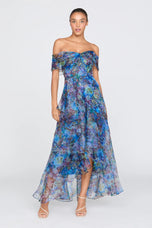 Theia Couture High Low Floral Dress 88114324