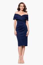 Betsy and Adam "Sue" Scuba V-Neck Cocktail Dress A27094