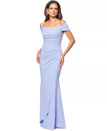 Xscape Evenings "Dani" Scuba Ruched Dress 6370X