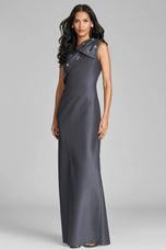 Sachin & Babi "Olivia" One Shoulder Bow Gown