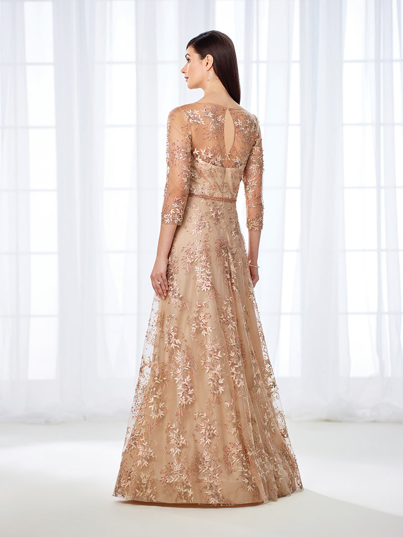 Cameron Blake Long Sleeve A-Line Evening Dress 118682 Cameron Blake Long Sleeve A-Line Evening Dress 118682