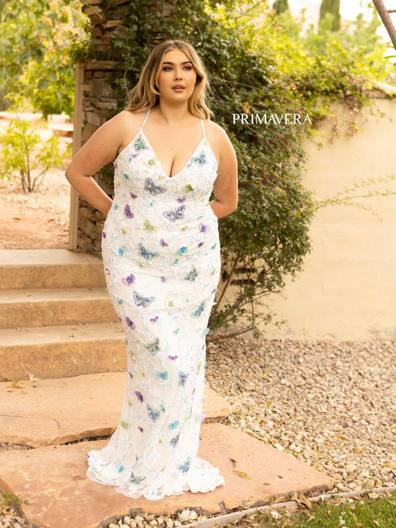 Curvy by Primavera Butterfly Dress 14003 Curvy by Primavera Butterfly Dress 14003
