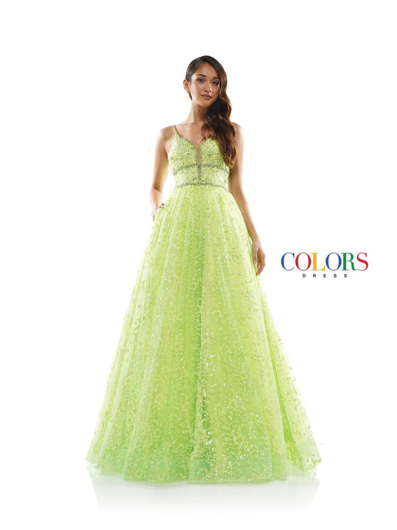 Colors Prom Long Glitter Ball Gown Dress 2288