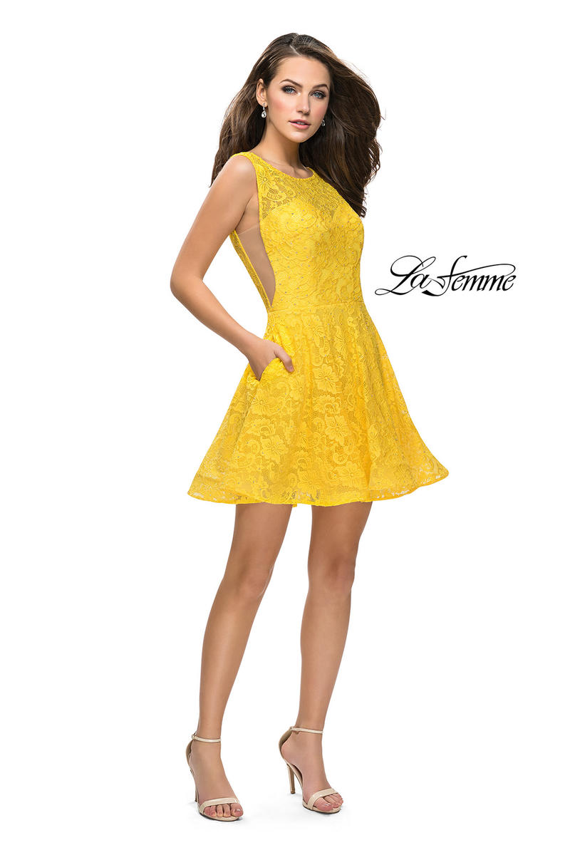 La Femme Short Cocktail Dress 26616