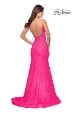 La Femme Illusion Lace Prom Dress 28355