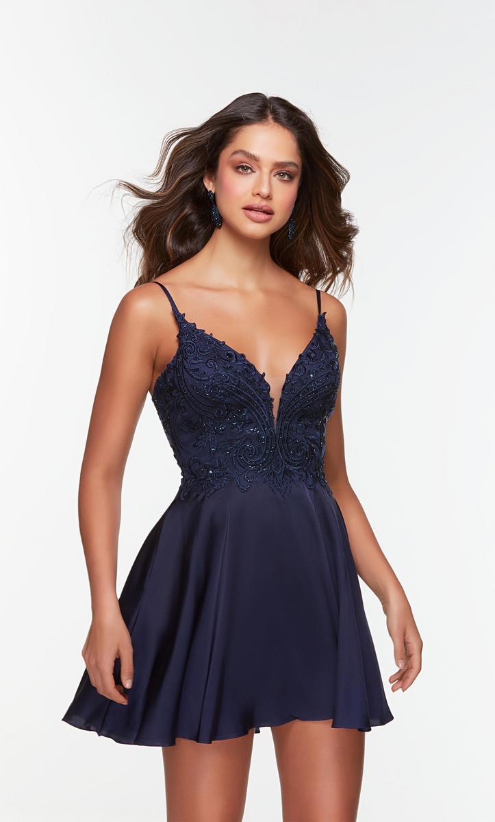 Alyce Paris A-Line Pocket Hoco Dress 3113 Alyce Paris A-Line Pocket Hoco Dress 3113