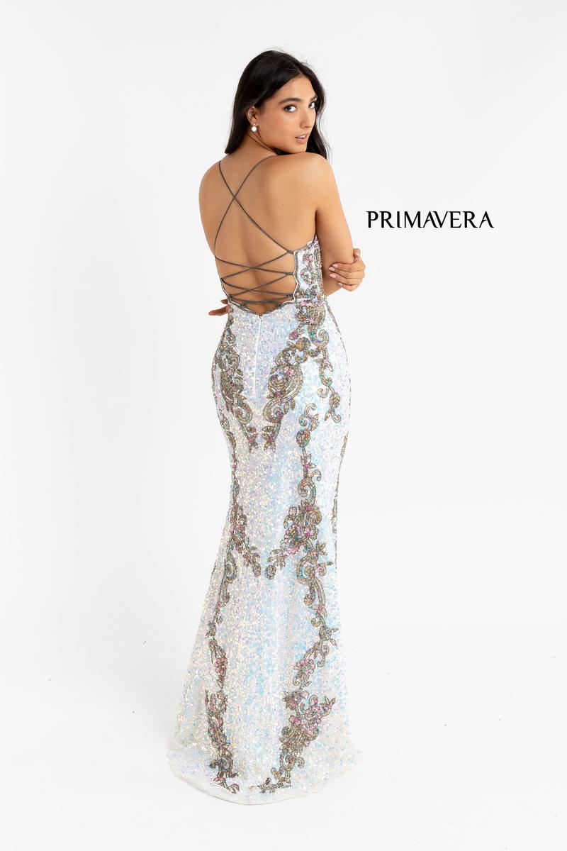 Primavera Couture Beaded Long Dress 3211 Ivory / 00 Primavera Couture Beaded Long Dress 3211 Ivory / 00