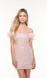 Alyce Paris Feather Dress 4498
