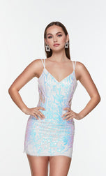 Alyce Paris Illusion Sequin Dress 4535