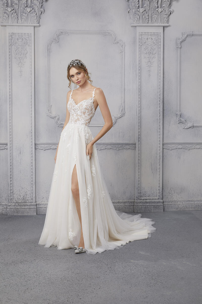 mori lee halter wedding dress Vizcaya by Mori Lee 89514 - Long Tulle Ballgown Dress