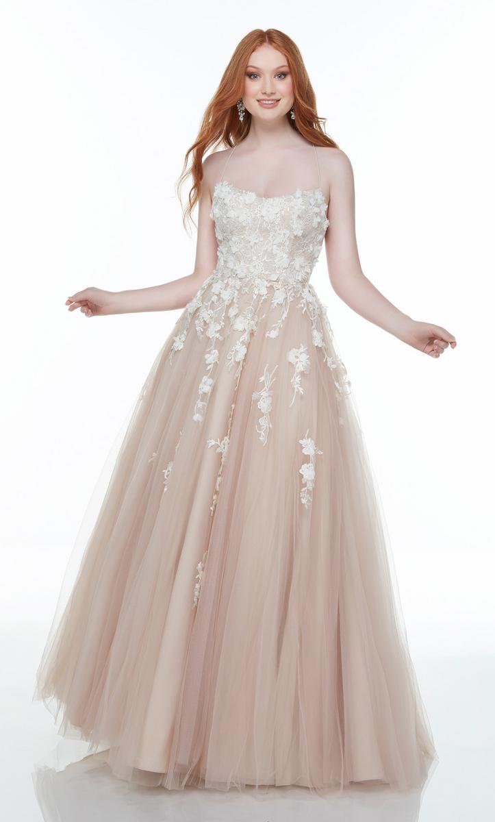 creme prom dresses Alyce Prom Dress 61082