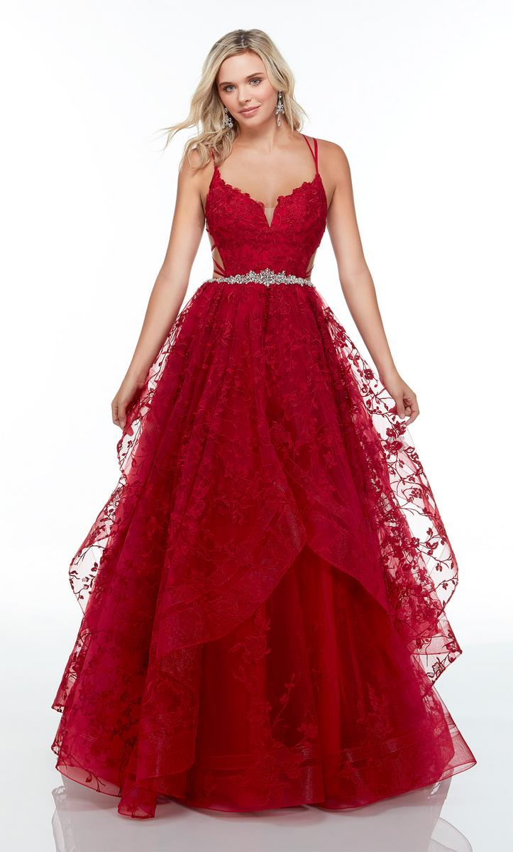 claret prom dress Alyce Prom Dress 61096