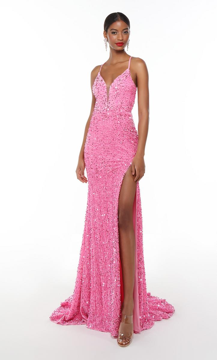 bubble gum pink homecoming dress Hot Pink Lace Up Tight Glitter Homecoming Dress Short Prom Dress PD523 US10 / Hot Pink