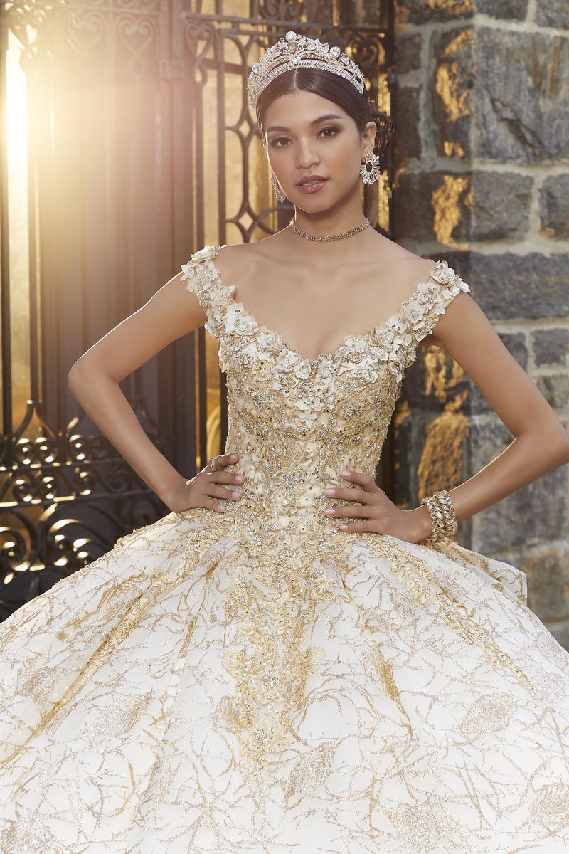 Vizcaya by Morilee Metallic Floral Quince Dress 89335 Vizcaya by Morilee Metallic Floral Quince Dress 89335