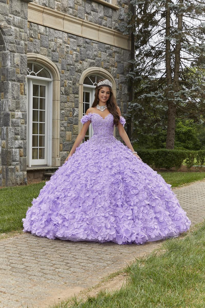 quince purple dress Vizcaya by Morilee Floral Fantasy Quince Dress 89403