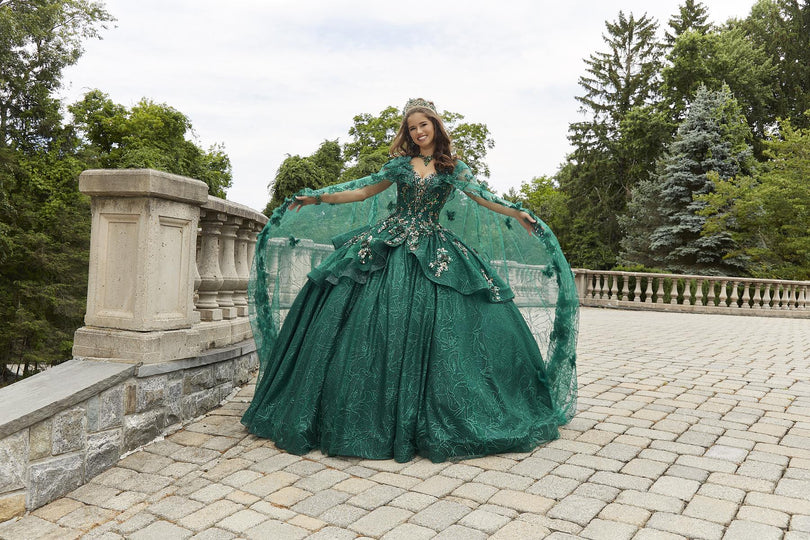 Vizcaya by Morilee Butterfly Glitter Quince Cape 89418 Vizcaya by Morilee Butterfly Glitter Quince Cape 89418