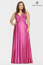 Faviana Long A-Line Plus Size Prom Dress 9524