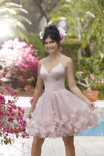 Morilee A-Line 3D Floral Damas Dress 9551