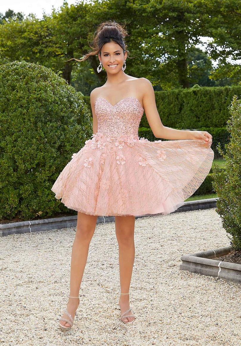 dama dresses Morilee Floral Applique Damas Dress 9564