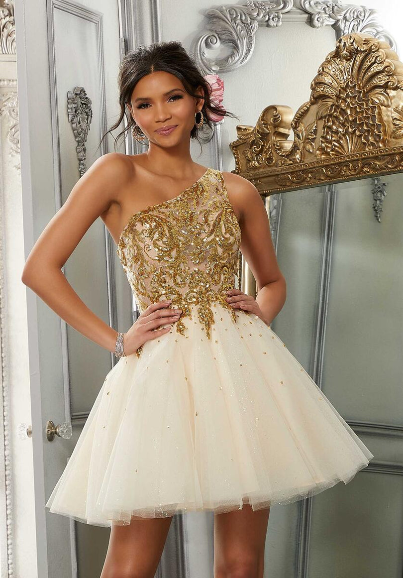 Morilee Tulle A-Line Damas Dress 9573 Morilee Tulle A-Line Damas Dress 9573