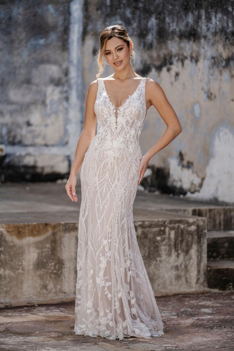allure evening dresses Allure-Evening-embellished-ivory-dress