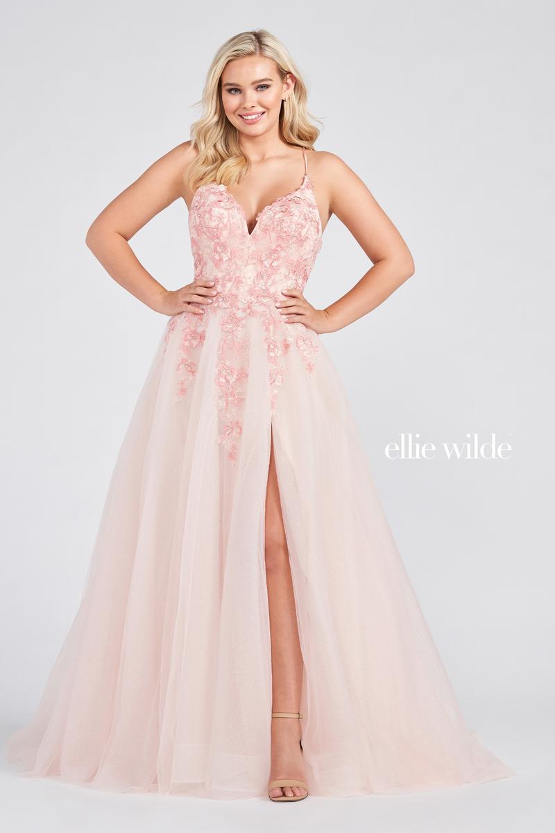 Ellie Wilde A-Line V-Neck Prom Dress EW122014