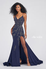 Ellie Wilde Long Jersey Prom Dress EW122028