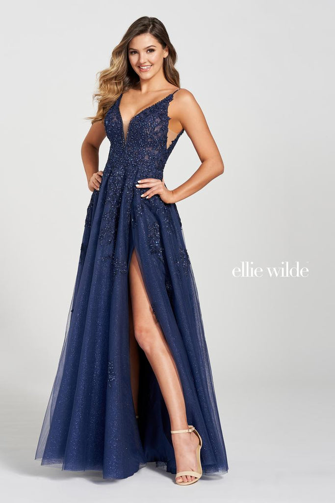 Ellie Wilde Sequin Fit and Flare Prom Dress Ew1222102