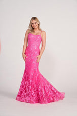 Ellie Wilde Long Lace Fitted Prom Dress EW34009