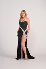 Ellie Wilde Long Heat Stone Prom Dress EW34031