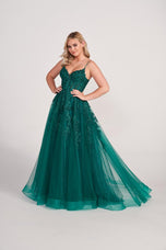 Ellie Wilde Corset Bodice Ball Gown Prom Dress EW34036
